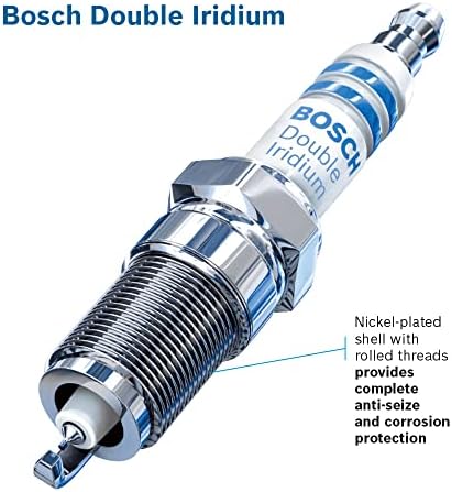 BOSCH 9661 OE Fine Wire Double Iridium Spark Plug - Pack of 4