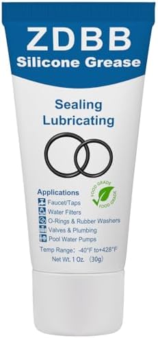 ZDBB Faucet O-Rings Grease Silicone Lubricant Pool Lube Tube for O Ring Rubber Washers Water Filter Pump Gaskets Cartridges Valves Pressure Plugs Seals,1 oz 1-Pack