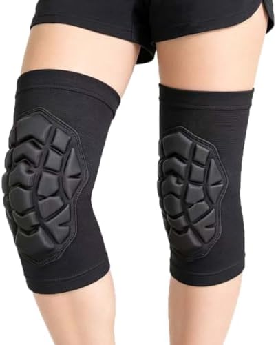 Knee Pads for Wrestling Men Women - Lightweight & Elastic Sleeves, Black L