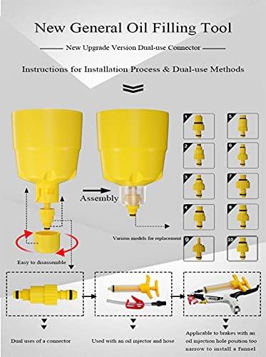 CYCOBYCO Brake Bleed Kit,Bicycle Hydraulic Disc Brake Mineral Oil Bleed Kit for Shimano,SRAM,AVID,MAGURA,TEKTRO,Hayes Compatible with All Models