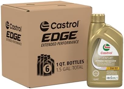 Castrol EDGE Extended Performance 5W-30 Adv Full Syn Motor Oil, 1Qt, 6 Pack