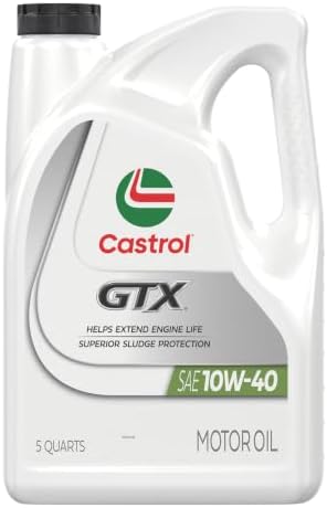 Castrol GTX 10W-40 Conventional Motor Oil, 5 Quarts, Pack of 3