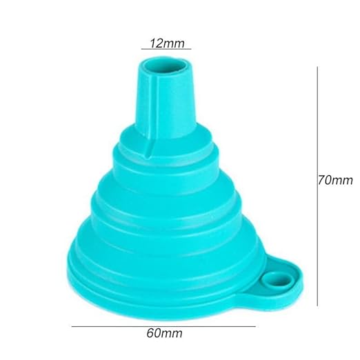 1Pc Color Random Silicone Gel Practical Collapsible Foldable Silicon Kitchen Funnel Hopper Gel Practical Tool Set Funnels Specialty Tools and Gadgets