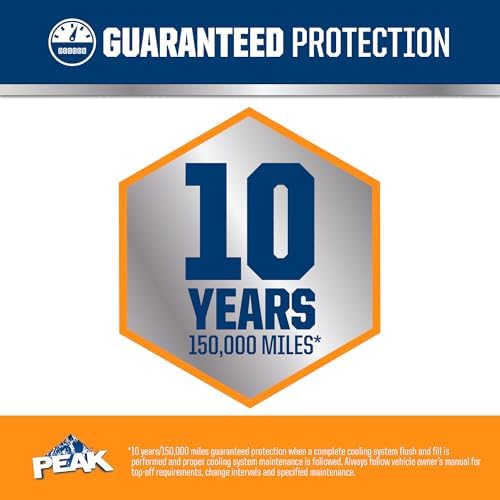 PEAK DEX-Cool® Antifreeze + Coolant, Premium Engine Coolant with Antifreeze, Car Antifreeze Coolant Mixture for GM Vehicles, 1 Gallon