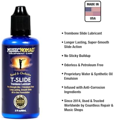 MusicNomad Premium Trombone T-Slide Lubricant 2 oz (MN704)