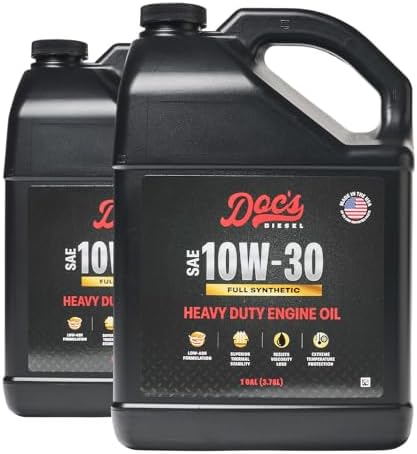 Doc's Diesel 10W-30 Full Synthetic Heavy Duty Oil, CK-4 Fuel Saver, 2 Gal