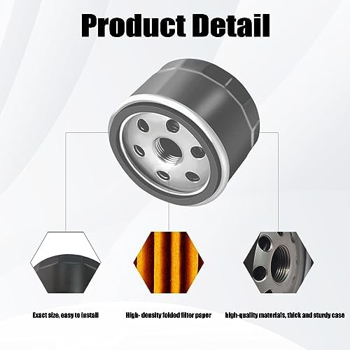 12-050-01-S Oil Filter for 12 050 01 12 050 01-S1 KH-12-050-01-S KH-12-050-08, AM125424, 49065-7007 49065-0721 492932S Cub Cadet, Craftsman, Troy Bilt, Toro Lawn Mower Oil Filter