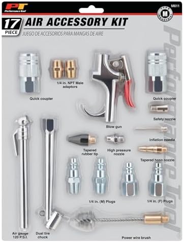 Performance Tool M611 17-Piece Air Compressor Accessory Kit