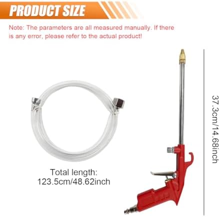 Car Air Engine Cleaning Spray Gun, High Pressure Air Nozzle Blow Gun with 4Ft Hose, Pneumatics Dust Cleaner Sprayer Tool, Siphon Vehicle Engine Bay Wash Spray Kit(Straight)