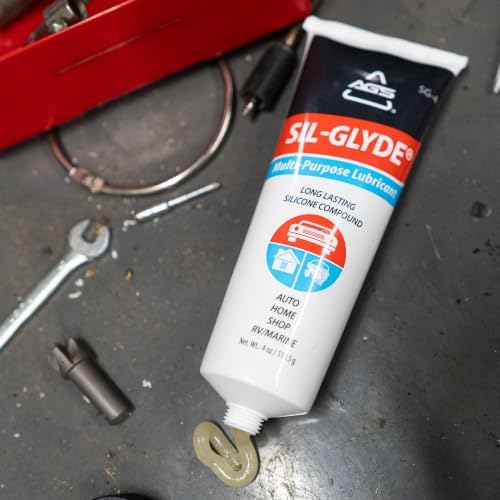 AGS Automotive Solutions SIL-Glyde 4oz Tube: Exceptional Multipurpose Lubricant - Ideal for All Surfaces, Ultimate Weatherproofing & Lubricating Compound - Ensures Smooth Operation