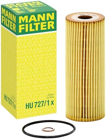 Mann Filter HU 727/1 x Cartridge Oil Filter Replacement with Oil Drain Plug Gasket Compatible With Mercedes-Benz 300CE (1990-1993), 300E (1993), 300SE (1992-1993), 300SL (1990-1993), 300TE (1993)
