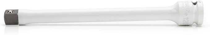 Steelman 1/2-Inch Drive 120 ft-lb Torque Extension for Impact Wrench, 8-inch Extension, Corrosion-Resistant Powder-Coated Steel, White