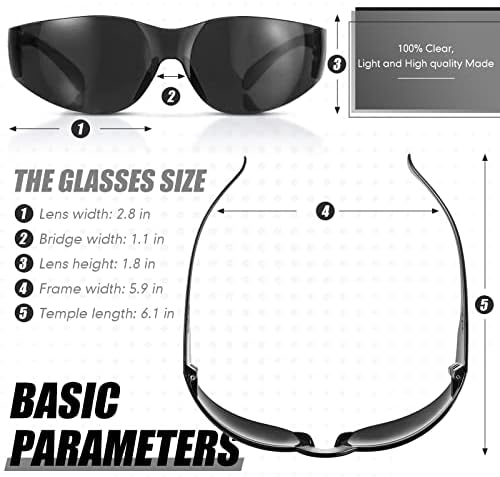 Chumia 48 Pairs Safety Glasses Protective Eyewear Goggles Scratch Impact Resistant Eye Protection for Men Women Work