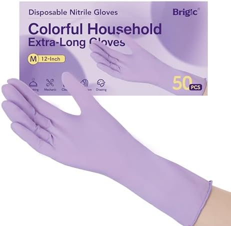 12 Inch Long Cuff Nitrile Gloves, Disposable Gloves