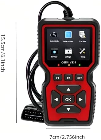 V519 OBD2 Scanner Diagnostic Tool, Car Code Reader with 35,901 Built-in DTC Lookup, Check Engine Light Reader, Live Data, I/M Readiness, Battery Voltage Test, for 1996+ Vehicles