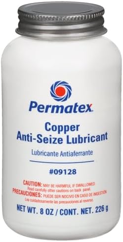 Permatex 24125 Ceramic Extreme Brake Parts Lubricant, 8 oz., Pack of 1 & 09128 Copper Anti-Seize Lubricant, 8 oz.