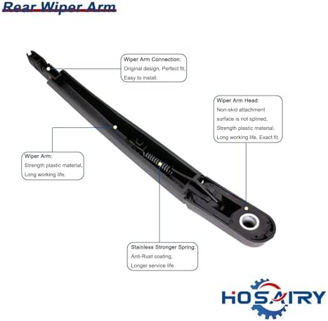 Rear Wiper Arm Blade Set for Mercedes Benz ML Class 2006-2015 ML350 W164 W166 GLE-Class 2016-2017 GLE300 GLE350 GLE450 Rear Windshield Wiper Arm Blade Assembly A1698201745 A0009982921