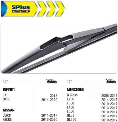 5 PLUS 12" Back Wiper fits Nissan Rogue 2008-2025 Rear Wiper Blade