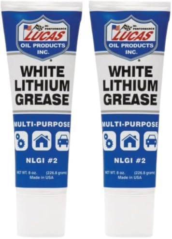 Lucas Oil White Lithium Grease, 8 oz | Squeeze Tube | Pack of 2