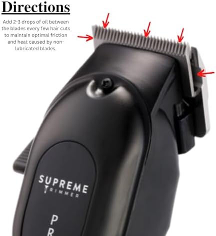 Supreme Trimmer Hair Clipper & Trimmer Blade Lubricating Oil 4 oz STO710