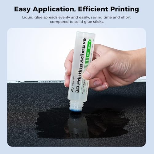 Creality Offfical 3D Printing Build Plate Adhesive Glue for Hot Bed,Strong Grip Reduce Warping for ABS/ASA/PLA/PETG/TPU Filament on Various Build Plate,80ML