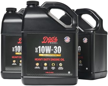 Doc's Diesel 10W-30 Full Synthetic Heavy Duty Oil, CK-4 Fuel Saver, 3 Gal