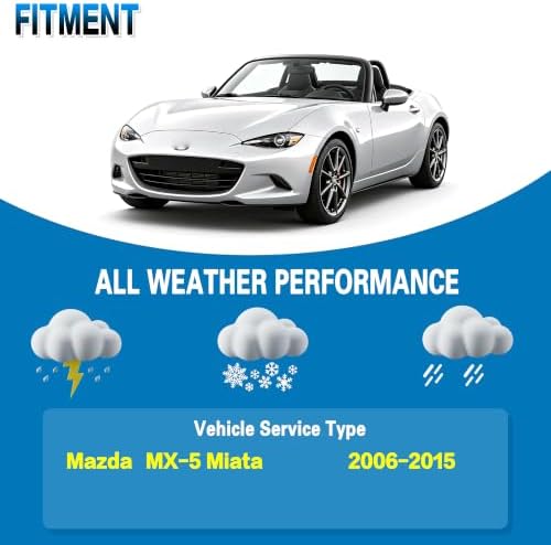 GSPSCN Windshield Wiper Blades for Mazda MX5 MX-5 Miata 2006-2015 (2 Pack)