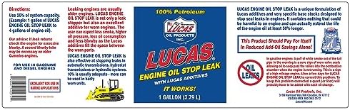 Lucas Oil 10279 Engine Oil Stop Leak - 1 Gallon (Pack of 2)
