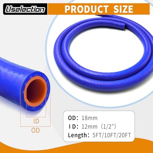 1/2" ID-10Ft Heater Hose Silicone Coolant Radiator Enhanced Double