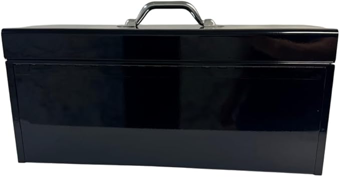 Homak Steel Flat Top Toolbox with Removable Tray, Black, 20 Inches