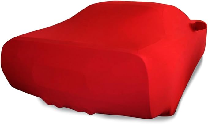 C5 Corvette Indoor Car Cover - Custom Fit Ultraguard Stretch Satin - The Ultimate High End Fit with Storage Bag for 1997-2004 C5, Z06, Convertible, Hardtop Corvettes (Red)