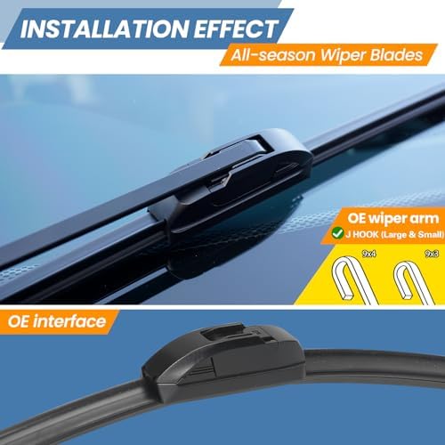 GSPSCN 24" 20" Front Windshield Wiper Blades OEM,All-Season,Quiet (2 Pack)