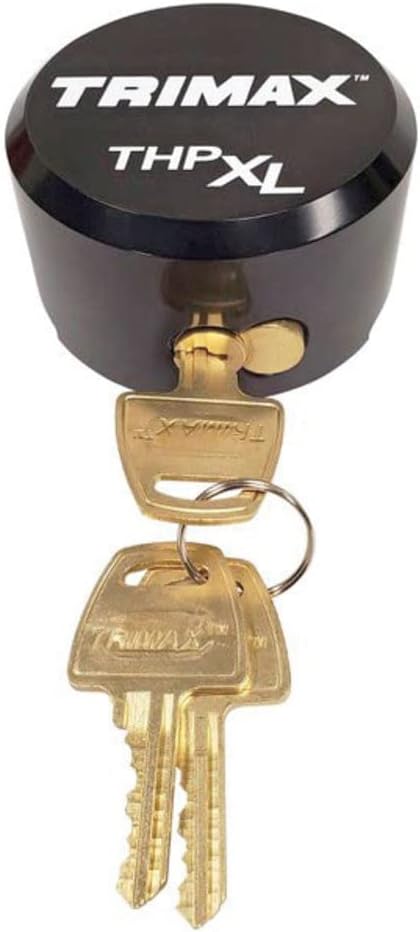 Trimax, (THPXLALBK), Black, Solid Aluminum Hockey Puck Internal Shackle Lock, Universal Fit