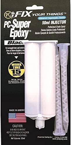 PC Products PC-Super Epoxy Adhesive Paste, Two-Part 50ml Cartridge, Black 519, (Pack of 12)
