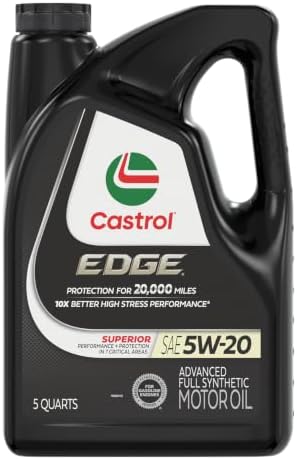 Castrol EDGE 5W-20 Advanced Full Synthetic Motor Oil, 5 Quarts, Pack of 3