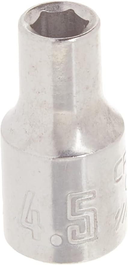 CRAFTSMAN Shallow Socket, Metric, 1/4-Inch Drive, 4.5mm, 6-Point (CMMT99101)