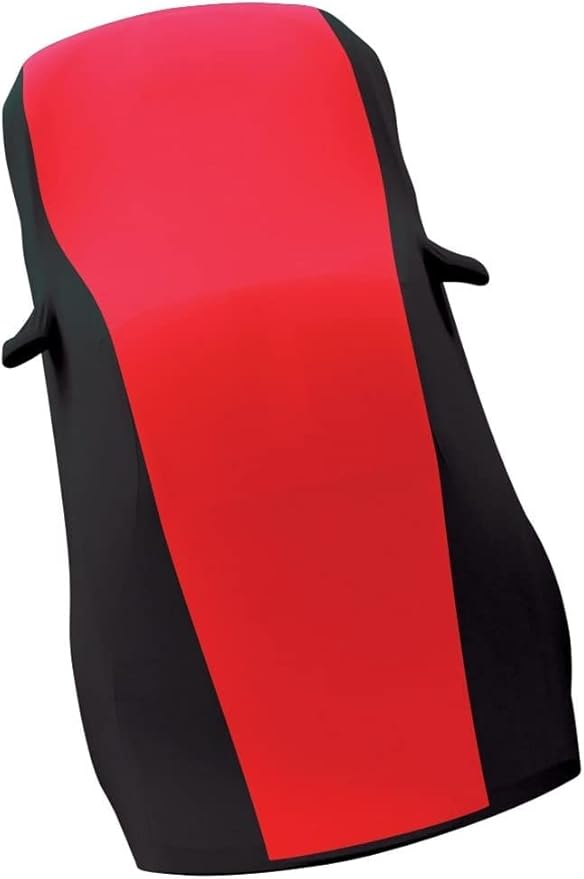 SR1 USA C6 Corvette Indoor Car Cover - Custom Fit Ultraguard Stretch Satin Sport Series - The Ultimate High End Fitment for 2005-2013 C6, Z06, ZR1, Grand Sport Corvettes (Red/Black)