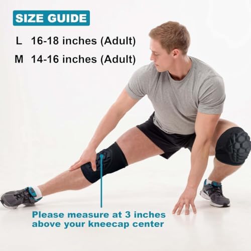 Wrestling Knee Pads for Men Women, Flexible Lightweight Foam Pad, Black M
