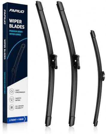 24"+19"+12" Front and Rear Windshield Wiper Blades Replacement for Honda Civic Hatchback 2022-2025, 19mm Push Button (Set of 3)