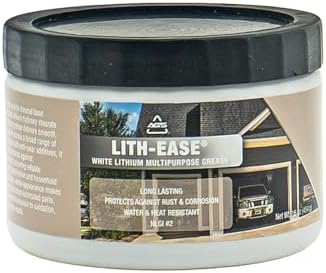 AGS Lith-Ease White Lithium Grease, 16 oz Tub, All Weather Performance, Long Lasting Heavy Duty Lubricant, Water and Heat Resistant, Protects Against Rust and Corrosion