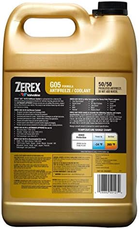 Zerex G05 Phosphate Free 50/50 Ready-to-Use Antifreeze/Coolant, 1 GA (Pack of 2)