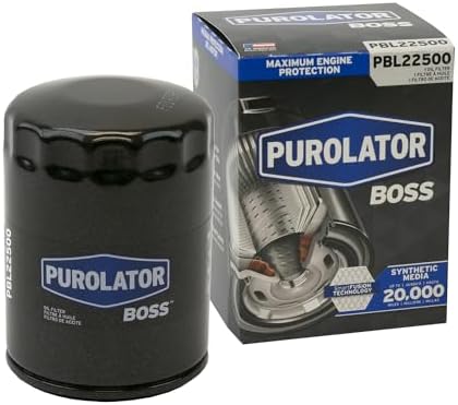 Purolator PBL22500 PurolatorBOSS Maximum Engine Protection Spin On Oil Filter Compatible With Ford F-150, Explorer, Edge, Chevrolet Silverado 1500, Traverse, Tahoe, GMC Acadia, Sierra 1500 and Yukon