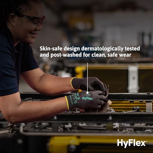 Ansell HyFlex Multi-Purpose Touchscreen Work Gloves with Aerofit Precision Comfort Technology