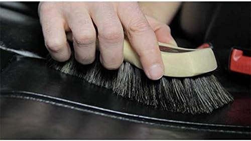 Chemical Guys Long Bristle Horse Hair Leather Cleaning Brush - Leather Brush to Gently Clean Car Interiors, Furniture, Sneakers, Boots, and More - Safe for Natural, Synthetic, Faux, and Pleather