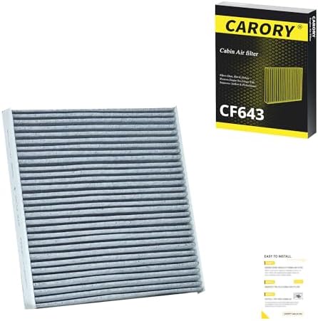 Cabin Air Filter w/Activated Carbon for VW Atlas (2018-2025), Jetta (2019-2025), for Tiguan (2018-2024), Golf/GTI (2015-2024), Audi A3 (2014-2024), Q3 (2019-2025), OE# 5Q0 819 653, CF11643, CF643