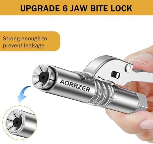 Grease Gun Coupler 2 PCS, Strong Lock-on Greases Gun Couplers