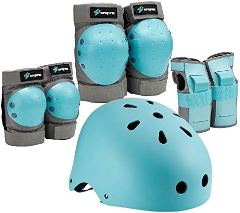 Kids Bike Helmet, Toddler Helmet for Youth Adult, Knee Pad Elbow Pad Wrist Guard Protective Gear Set for Skateboard, Bike, Skating, Cycling