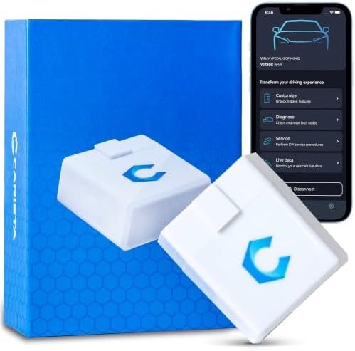 Carista OBD - Bluetooth OBD2 Scanner - Subscription Required - Car Scanner Diagnostic Tool and Code Reader with Access to Diagnostics, Customizations, Service Tools, and Live Data