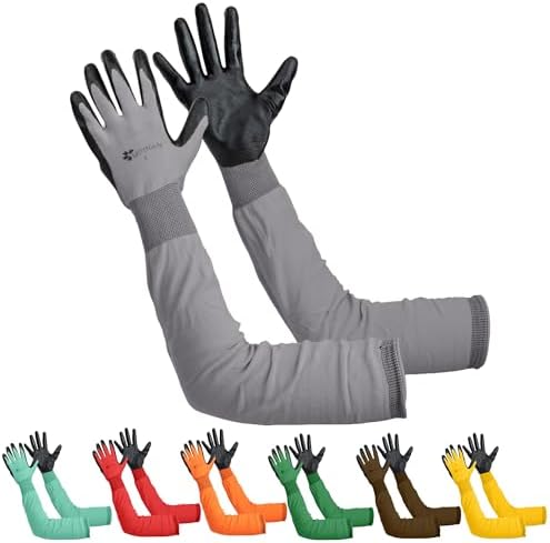 Long Sleeve Gardening Gloves for Women & Men, Long Cuff Garden Gloves