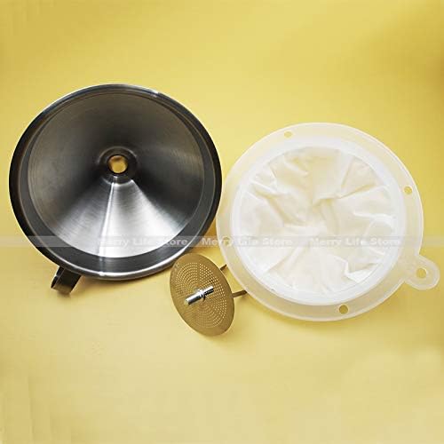 304 Stainless Steel Kitchen Funnel set of 3 with Filter Strainer and Mesh Wide Mouth Wine Funnel Filter Transferring Liquid,Dry Powder Ingredients (funnel 5''+filter 400mesh)